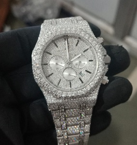 Hip Hop Assista Luxo Diamante Relógios Handmade Movimento de Alta Qualidade Iced Out para Moissanite Men <span class=keywords><strong>Watch</strong></span> Preço Baixo - Product Image 4