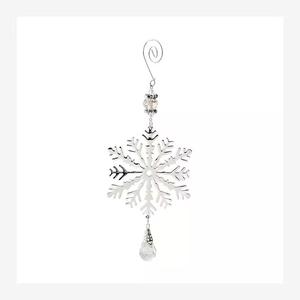 Ornements de Noël Décorations de flocon de neige Liquidation Blanc Glitter Métal Ornements de Noël Tentures - Product Image 1