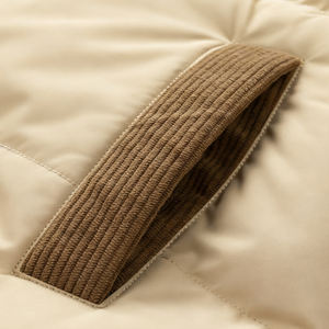 เสื้อโค้ทพัฟเฟอร์ผู้ชายสำหรับฤดูใบไม้ร่วงและฤดูหนาว แบบมีฮู้ด หนา กันลม ผลิตจากผ้าฝ้าย/โพลีเอสเตอร์ พร้อมซิป - Product Image 6