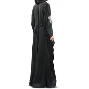 Femme Eid Musulmane Robe Abaya en Mousseline à Capuche Robe Longue Arabe Dubaï Modeste Simple Couleur Solide Logo Personnalisé - Product Image 4