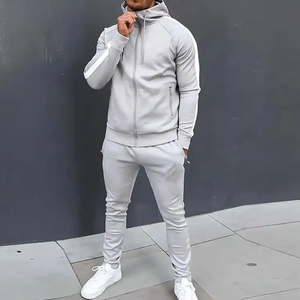 Ensemble de survêtements de jogging zippé de haute qualité pour hommes, équipe de sport respirante, survêtements solides de grande taille pour les sports d'hiver, haute visibilité - Product Image 6