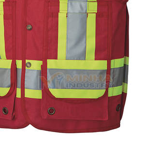 Gilet de sécurité haute visibilité multi-poches pour les travailleurs du bâtiment, des services publics et de l'entretien, gilet de travail réfléchissant professionnel - Product Image 3