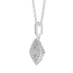 Haute qualité 925 argent Sterling Style Vintage pendentif colliers pour femmes en forme de carré or CZ Zircon pendentifs fins breloques - Product Image 4