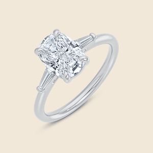 Bague en or massif 14 carats, sertie d'un diamant conique allongé de 1,00 carat, pureté F-VS, pour mariages, fiançailles et soirées. - Product Image 2