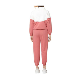 ชุดวอร์มผู้หญิงคุณภาพสูงแบบกำหนดเอง ปี 2025 ผ้าฝ้าย 100% สีขาวชมพู ระบายอากาศได้ดี เหมาะสำหรับวิ่งออกกำลังกายและสวมใส่สบายๆ - Product Image 4