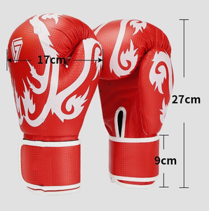 Guantes de boxeo profesionales de tendencia superior para hombres y mujeres Guantes deportivos elásticos de soporte de muñeca de cuero transpirable - Product Image 6