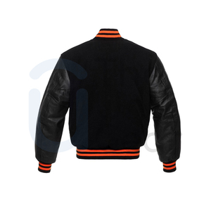 Veste universitaire personnalisable pour homme, style streetwear, veste de moto, saison hivernale, 100% coton, logo frontal, vente en gros - Product Image 5