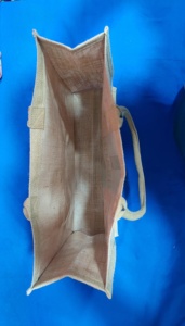 Sac fourre-tout en jute 17*14*6 avec deux poignées ouvertes pour les fêtes d'anniversaire et de mariage comme cadeau pour elle (plage) Caractéristiques Lettre Décoration - Product Image 3