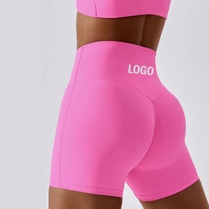 Shorts d'entraînement de gymnastique de qualité supérieure 100% coton Shorts légers pour femmes Personnaliser Logo Design Shorts pour femmes - Product Image 2