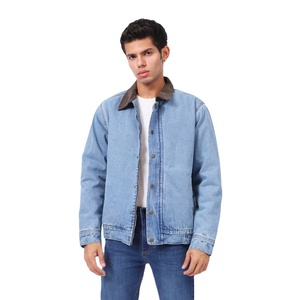 แจ็กเก็ตยีนส์สำหรับผู้ชายเสื้อแจ็กเก็ตยีนส์มีซิปรูดผ้าคอตตอนล้าง100% แนววินเทจสั่งทำได้ - Product Image 6