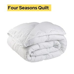 Four Seasons Quilt Made of 2 Single Quilts in 135x200cm, 135x200cm sizes with 85gsm Microfiber 100% Polyester & Internal Padding