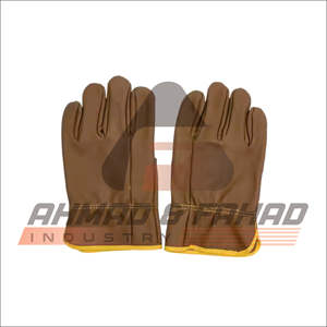 Cowhide FurnitureLeather <b>Driver</b> <b>Gloves</b> Custom Industrial Construction Safety Working Protection Heavy Duty <b>Gloves</b> Boa Lining - Product Image 2