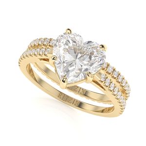 ชุด1.00สำหรับผู้หญิงชุดสำหรับเจ้าสาวประดับเพชรไร้สีตัดเป็นรูปหัวใจ - Product Image 3