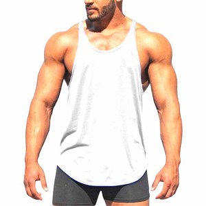 Camiseta sin mangas de hombre de color sólido al por mayor, camiseta sin mangas con logotipo personalizado para hombre, ropa deportiva, camiseta sin mangas para hombre - Product Image 6