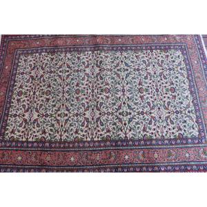พรมตุรกีขนาด 3.9x5.6 ฟุต พรมลายวินเทจ พรมลายดอกไม้สีแดงน้ำเงิน - Product Image 4