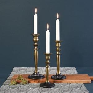 Accent Luxury Metal <b>Taper</b> <b>Candle</b> Holder in Gold Finished for Home Living Room Tabletop Decorative <b>Candle</b> <b>Taper</b> - Product Image 3