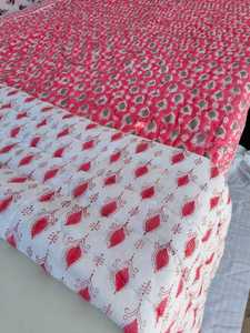 Handmade Jaipuri Block Print Cotton Razai <b>King</b> <b>Size</b> Kantha Reversible Dohar - Product Image 3