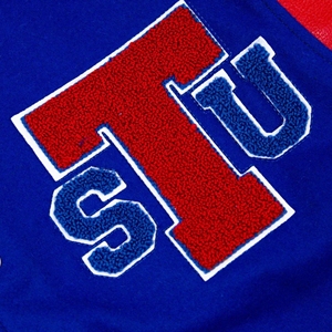 Chaqueta universitaria TSU personalizada-Parches de chenilla lavados de invierno impermeables y forro de lana de Estilo Vintage bordado - Product Image 4