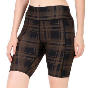 Pantalones cortos deportivos de cintura alta para correr, elásticos, atléticos para entrenamiento y gimnasio, venta al por mayor, pantalones cortos de entrenamiento de compresión para mujer - Product Image 2