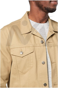 <b>Men's</b> Stylish Black Denim Jacket with Metal <b>Studs</b> and Zipper High Street Style <b>for</b> a Bold and Modern Look - Product Image 4