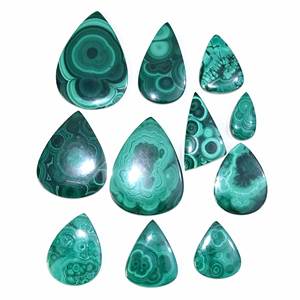 Cabochon en forme de mélange lisse de taille libre de pierre naturelle de malachite du fournisseur de pierres précieuses au prix d'usine en gros - Product Image 2