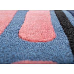 Alfombra de Lana Anudada a Mano Jaanwar Azul AIWL-7039 Rectangular 9x12 con Patrón Abstracto para Decoración de Sala de Estar - Product Image 3