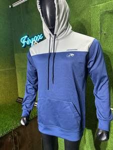 Pull personnalisé à épaules tombantes sweats à capuche pour hommes 100% polyester français éponge côtelé manchette poids lourd sweats à capuche vierges pour hommes - Product Image 3