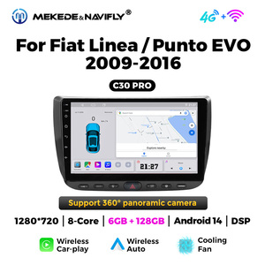 MEKEDE X SERIES Android Car GPS Navigation 1280*720 Resolution Car-play para Fiat <span class=keywords><strong>Linea</strong></span> / Pun EVO 2009-2016 - Product Image 5