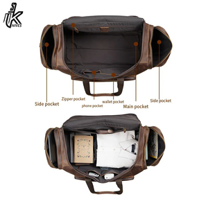 Sac de voyage en cuir pleine fleur pour homme, sac de sport et sac de nuit en cuir, très populaire - Product Image 6