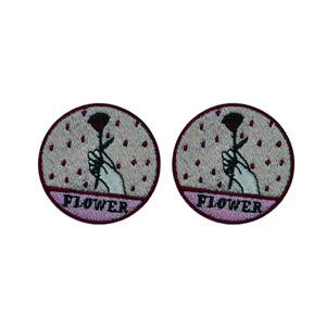 Venta al por mayor directo de fábrica precio barato prensa de calor hierro en bordado parches tejidos de alta calidad personalizado coser en parches para ropa - Product Image 2