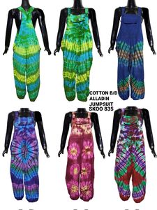 Combinaison de créateur bohème tie-dye tissu en coton de haute qualité pour l'exportation taille libre mode d'été avec décoration de boutons à coupe ample - Product Image 3