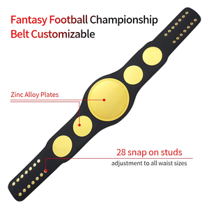 Fabricant de ceintures professionnelles personnalisées ceintures de championnat d'arts martiaux de boxe de lutte en cuir et métal robuste - Product Image 3