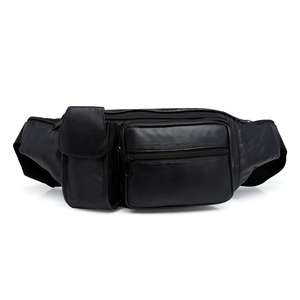 Sac de ceinture en cuir de voyage moderne pour hommes Sac de taille en cuir d'extérieur à bandoulière décontracté de tous les jours avec plusieurs compartiments - Product Image 3