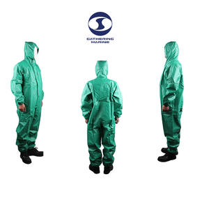 Combinaison de protection chimique monobloc de haute qualité Combinaison chimique étanche au gaz en PVC CCS approuvée - Product Image 6