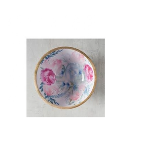 Cuenco de madera minimalista personalizado con estampado de esmalte ecológico para bodas, restaurantes, cuenco de madera decorativo para comida - Product Image 4