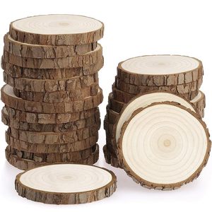 32 fai da te decorazioni natalizie artigianato 10cm legno naturale sottobicchieri tavolo protezione per feste-festa stoviglie e decorazioni - Product Image 1