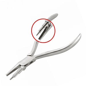 Pince à boucler en acier inoxydable avec mâchoire inférieure concave et finition polie pour la fabrication de colliers - Product Image 1