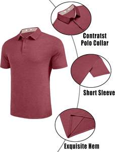 100% algodón orgánico para hombres para polos, Camiseta de piqué suave de verano bordada personalizada, ropa informal transpirable de alta calidad - Product Image 3