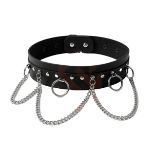 Ladies Cowhide Leather Waist <b>Belt</b> Black <b>Chain</b> Decor Fashion <b>Belt</b> for Casual Streetwear Party Wear - Product Image 1