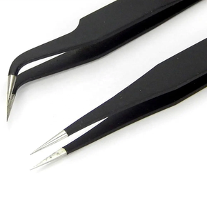 แหนบสำหรับขนตาแบบเปลี่ยนได้อุปกรณ์แต่งขนตาแบบมืออาชีพปลายแหลมมีขอบโค้งงอทำจากสเตนเลส - Product Image 3