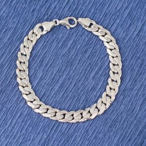 925 Sterling Silver 0.75 X 10 mm Chain Bracelet Rhodium Plated Ruby Diamond Religious Style <b>Charm</b> Bracelets <b>Bangles</b> Rose Gold - Product Image 1