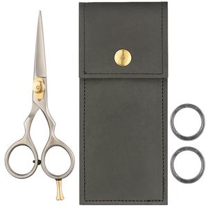 Ciseaux de coupe de moustache à barbe en acier naturel Ciseaux de coupe de cheveux à barbe Ciseaux à moustache Ciseaux de coupe et de toilettage pour hommes - Product Image 3