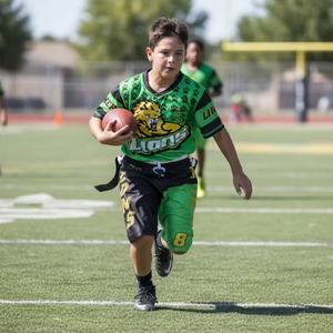 Uniforme de Fútbol Americano 7v7 Transpirable con Diseño Clásico Personalizado OEM, Impresión por Sublimación de Alta Calidad, Conjunto de Uniforme de Flag Football Transpirable - Product Image 1