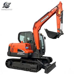 Excavatrice sur chenilles Doosan DX60 d'occasion, 6 tonnes, godet de 0,3 m³, marque coréenne originale, petite excavatrice de chantier, faible nombre d'heures, certifiée CE - Product Image 1