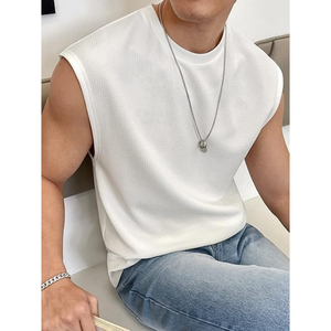 Longueur recadrée de haute qualité Box Fit Hommes T-shirt surdimensionné Logo personnalisé Écran Blanc Coton Goutte Épaule T-shirt - Product Image 1