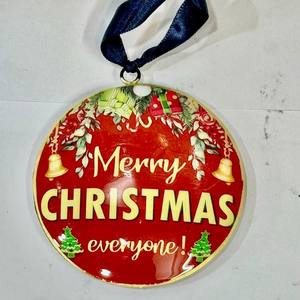 Printed Decal Decorative High Quality New Design Christmas Hanging Decoration Round <b>Ornament</b> - Product Image 3