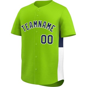 Équipe Baseball Jersey Personnalisé Chaleur Presse Graphiques Bouton Complet Softball Chemise Respirant Maille Broderie Lettres Expédition Rapide - Product Image 6