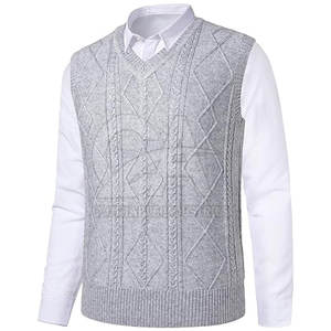 Couleurs personnalisées Tailles 2025 Disponible Pull sans manches de haute qualité pour hommes Tricots Pull sans manches personnalisé - Product Image 2