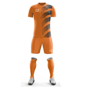 Último Modelo de Uniformes de Fútbol con Serigrafía, Conjuntos de Camisetas y Pantalones Cortos con Logotipo Personalizado, MOQ Bajo, Antibacterianos, Impermeables, Elásticos 100% - Product Image 2