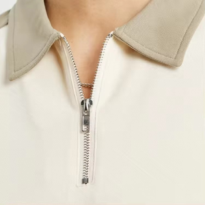 Polo décontracté respirant confortable hommes col personnalisé avec fermeture éclair grande taille polos pour hommes respirant - Product Image 4